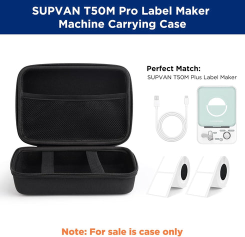 SUPVAN T50M PRO & Plus Nylon Hard Protective Travel Case, Waterproof Shockproof Scratch Resistant Carrying Case for External Hard Drive, Power Ban...
