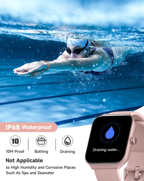 Smart Watch for Women Alexa Built-in, 1.95" Fitness Tracker with Answer/Make Calls, IP68 Waterproof/Heart Rate/Sleep Tracker/100 Sport Modes, Fitn...