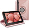 kwmobile Rotating Case Compatible with Samsung Galaxy Tab 2 7.0 P3110 / P3100 - Case PU Leather Tablet Cover with Stand - Rose Gold...