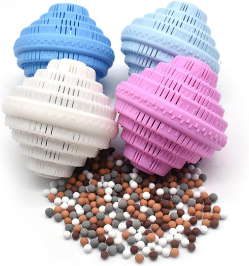 Eco-Friendly Laundry Balls, 2Pcs Premium Washing Ball, Super Soft Shell Doesn't Hurt Clothes, Advanced ceramic balls, 2000 Washing Cycle Laundry B...