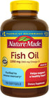 Nature Made Fish Oil 1200 mg Softgels, Fish Oil Supplements, Omega 3 Fish Oil for Healthy Heart Support, Omega 3 Supplement with 150 Softgels, 75 ...