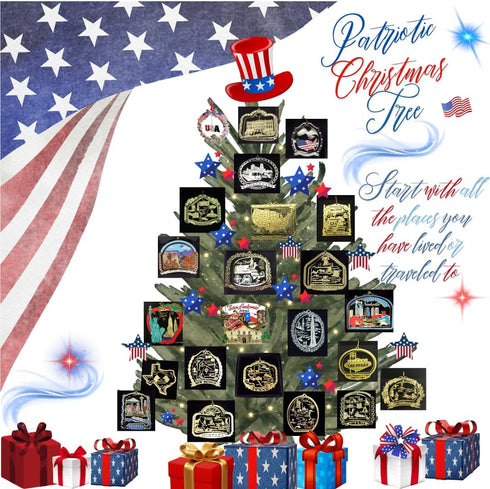 Montana Big Sky Country Brass State Christmas Ornament Yellowstone Billings Glacier National Park + More...