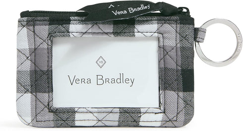 Vera Bradley Women's Cotton Zip ID Case Wallet, Kingbird Plaid, One Size...