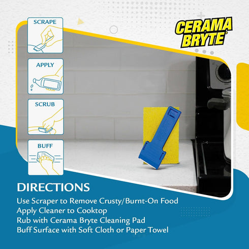 Cerama Bryte Scraper & Pad Combo (2 Pack)...