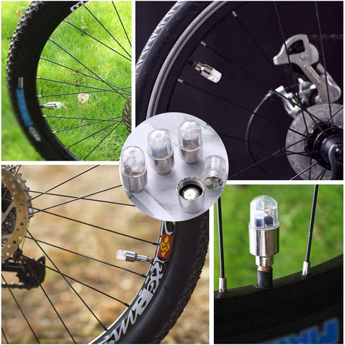 LED Tire Lights for Car 8 Pack Trucks Valve Stem Caps Bike Golf Cart Firefly Wheel Lights Bicycle Motorcycle Tyre Spoke Lights Waterproof for Kids...