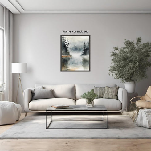Posterizer 1 pcs- trees and jungle-nature scene style 5-Landscape & Nature Art-Floral Botanical Art- Decor for Home & Office- unframed wall art...