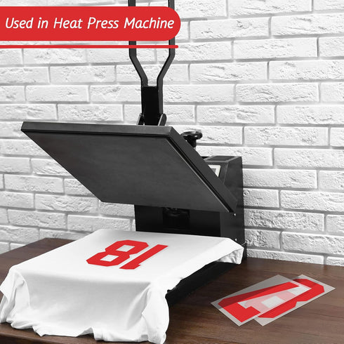 Zonon 22 Pieces Iron on Numbers T Shirt Heat Transfer 0 to 9 Jersey Numbers for Team Uniform Sports(Red,8 Inch)...