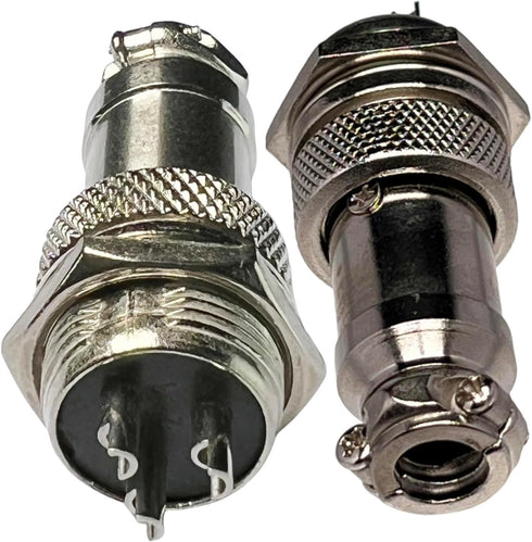 CESS Aviation 3 Pins Plug and Socket Wire Cable Connector - Diameter 0.63" (16mm) (2 Packs)...