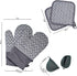 Oven Mitts and Pot Holders Sets 6pcs, Thick Cotton Oven Gloves High Heat Resistant 500?with Extra Long Oven Mitts and Hot Pads Potholders with Non...