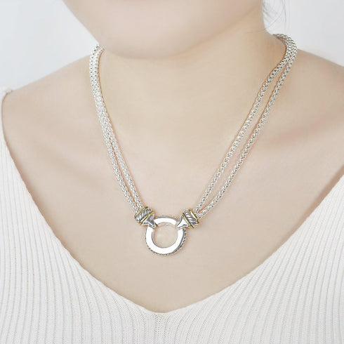 UNY designer Inspired Short Necklace 45cm + 5 cm 3mm Box chain Classic Elegant Vintage Antique Jewelry...