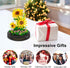 Flower Bouquets Building Toys - 545 PCS Sunflower Micro Building Blocks Kit with Dust Cover, Preserved Flower Home Decor Christmas New Year Birthd...