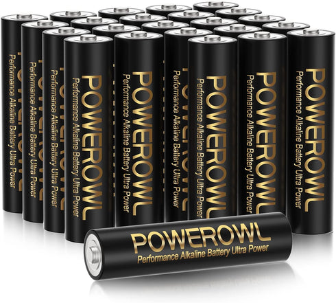 POWEROWL High-Capacity Alkaline AAA Batteries 24 Pack, 1.5v Long Lasting Triple A Battery, 10-Year Shelf Life...