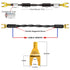 WORLDS BEST CABLES 4 Units - 6 Inch - Canare 4S11 – Audiophile Grade - 11AWG - HiFi Speaker Jumper Cable Terminated with Gold Spade Connectors...