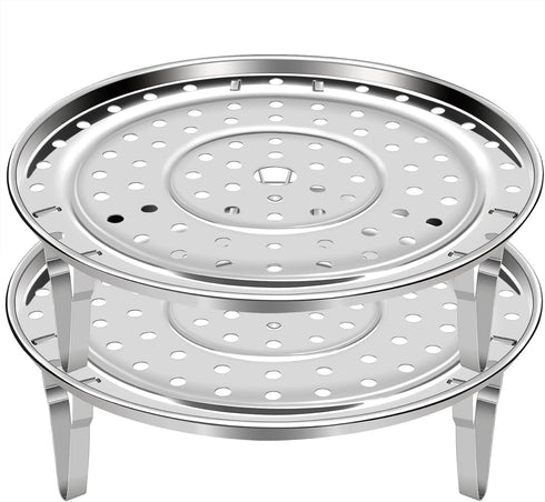 Steamer Rack for Cooking,18/8 Stainless Steel Steaming Rack,8.5 Inch Steam Tray with Removable Legs for Steamer Cookware Baking Instant Pressure C...