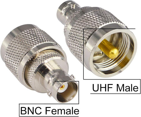 BNC to UHF 4 Type 8 PCS RF Connector Kit Coaxial BNC Male Female to UHF Male Female RF BNC UHF Radios Adapter Kit for Antennas Wireless LAN Device...