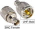 BNC to UHF 4 Type 8 PCS RF Connector Kit Coaxial BNC Male Female to UHF Male Female RF BNC UHF Radios Adapter Kit for Antennas Wireless LAN Device...