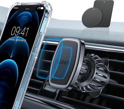 LISEN Magnetic Phone Holder for Car - Upgraded Clip Ultra 6 Strong Magnets, Phone Magnets for Back of Phone, Soporte de Telefono para carro for Ga...