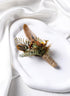 Boho Feather Boutonniere for Men - Handmade Brown Boutonniere for Wedding Rustic Corsage for Groom Groomsmen Anniversary Formal Dinner Party Prom ...