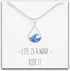 Silver Wave Necklace - Beach Jewelry for Surfers and Sea Lovers - Motivational Drop Shape Pendant with Gift Message Card...