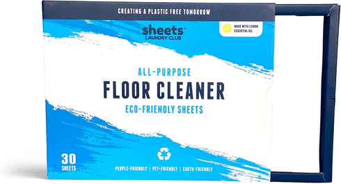 Sheets Laundry Club Liquidless Dissolvable Floor Cleaning Sheets (Lemon) Our Floor Sheets Use Plant-Based Cleaning Agents With biodegradable ingre...