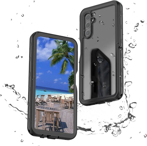 Compatible with Samsung A14 Waterproof Case, Dustproof Shockproof Snowproof with Built in Screen &Camera Lens Protector Lanyard Full Body Cover fo...