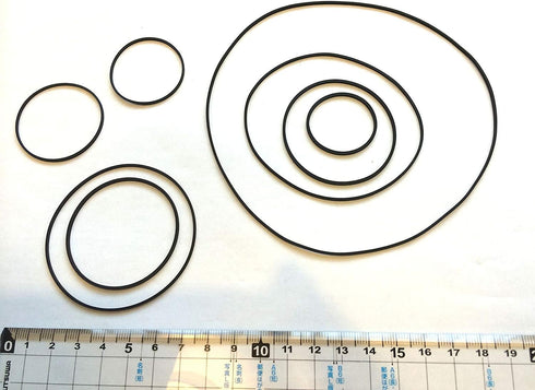 Rubber Belt DVD/CD Cassette Recorder Repair Maintenance Mix Cassette Rubber Square Belt Black(60PCS) 1...