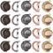 DROLE 60Pcs Moon Rotation Pendant Trays Kit-20Pcs 25mm Double Side Cabochon Setting and 40Pcs 25mm Rond Glass Cabochons for Jewelry Making DIY Cra...