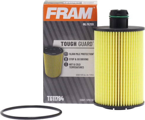 FRAM Tough Guard Replacement Oil Filter TG11794 with SureGrip, Designed for Interval Full-Flow Conventional and Synthetic Oil Changes Lasting Up t...