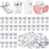 Self Adhesive Clips, 100PCS Plastic Tapestry Wall Hanging Clips for Office Home Decorations...