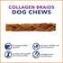 Pet Factory CareChewz Collagen 6-7" Skinny Braided Sticks Dog Chew Treats - Chicken Flavor, 5 Count/1 Pack...