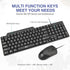 Basic Keyboard and Mouse,Rii RK203 Ultra Full Size Slim USB Basic Wired Mouse and Keyboard Combo Set with Number Pad for Computer,Laptop,PC,Notebo...