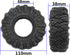 ShareGoo1.9 inch RC 1.9 Crawler Tires Rubber Mud Tires OD 110mm Tyre Compatible with Axial SCX10 90046 Redcat Gen8 RC4WD D90 TF2 MST 1/10 RC Crawl...