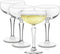 Libbey Capone Coupe Cocktail Glasses, Vintage Style, Diamond Cut Coupe Martini Glasses Set of 4, Traditional Cocktail Glass Set, Champagne Glasses...