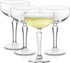 Libbey Capone Coupe Cocktail Glasses, Vintage Style, Diamond Cut Coupe Martini Glasses Set of 4, Traditional Cocktail Glass Set, Champagne Glasses...