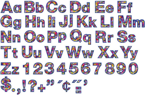 Hygloss Products Bulletin Board Letters and Numbers – Punch Out Flower Pot Design Combo – 3 Inch, 350 Pieces...