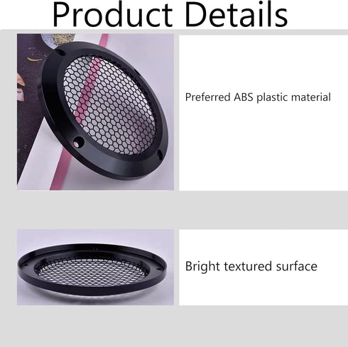 2pcs Speaker Grills Cover Metal Speaker Grill Mesh Round Woofer Guard Protector Cover Circle Speaker Grill Mesh Decorative with Screws......