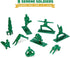 Yoga Joes Series 1 Green Toy Soldiers, Set of 9 Army Men Yoga Pose Figurines - Decor for Desk, Office, Classroom, Home, or Studio - Zen Meets GI J...