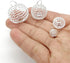 60PCS Spiral Bead Cages Pendants with 60PCS Chains Silver Plated for Jewelry Making Crafting Findings(8mm,14mm,20mm,25mm)...