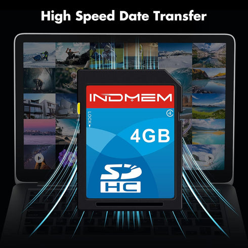 INDMEM SD Card 4GB SDHC Class 4 Flash Memory Card 4 GB Digital Camera Cards 2 Packs...