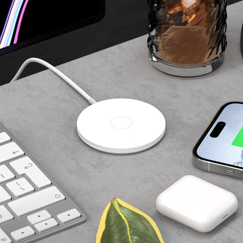 MagPad | Magnetic Wireless Charger Pad for MagSafe & USB-C Cable| Minimal, Non-Scratch, Slim, Light | Fast-Charging 15 Watts | for Apple iPhone 15...