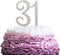 31 Years Birthday Cake Topper - New Best Crystal Rhinestone 31st Wedding Anniversary Or 31 Years Old Cake Topper Party Decoration Silver...