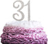 31 Years Birthday Cake Topper - New Best Crystal Rhinestone 31st Wedding Anniversary Or 31 Years Old Cake Topper Party Decoration Silver...