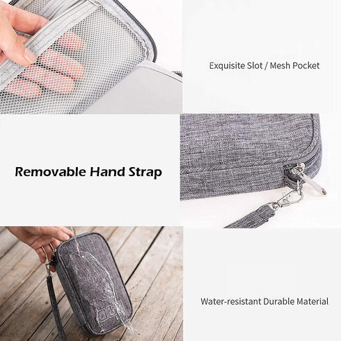 Electronic Accessories Case, Cable organizer Bag, Universal Cable Cord Holder Organizer/Electronic Case, Waterproof Portable Cable Organizer Bag, ...