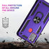 Androgate for Samsung Galaxy A21s Case with Tempered Glass Screen Protectors, Military-Grade Metal Ring Kickstand 15ft Drop Tested Shockproof Cove...