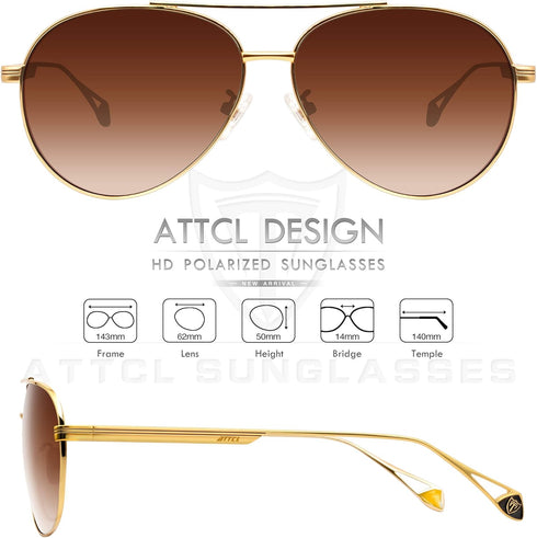 ATTCL Men's Fashion Driving Polarized Sunglasses UV Protection Metal Frame...