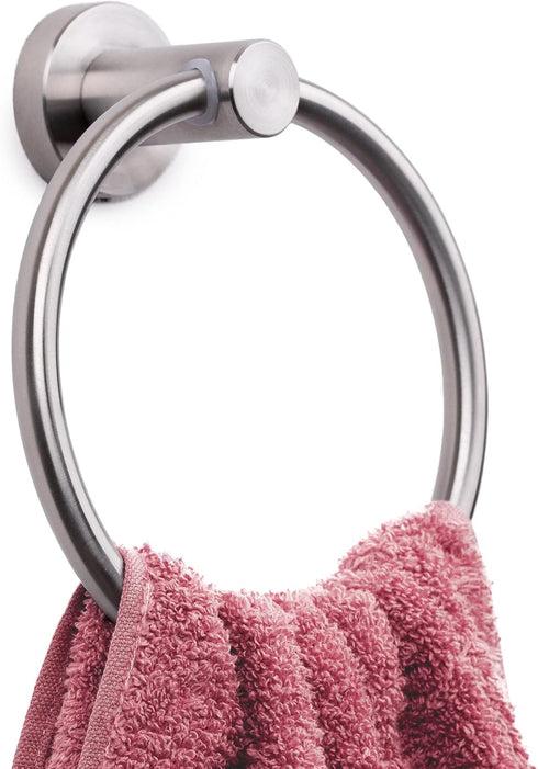 Marmolux Acc Brushed Towel Ring for Bathroom - Hand Towel Holder for Bathroom Wall - SUS304 Stainless Steel Bathroom Towel Rack Hardware Set....