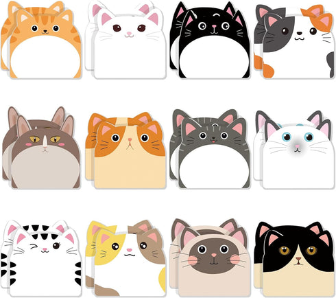 24 Pads Cute Sticky Notes Cartoon Sticky Kawaii Sticky Notes Fun Sticky Notes Cute Notepads Sticky Note Pads Self Stick Memo Pad for Office Home K...