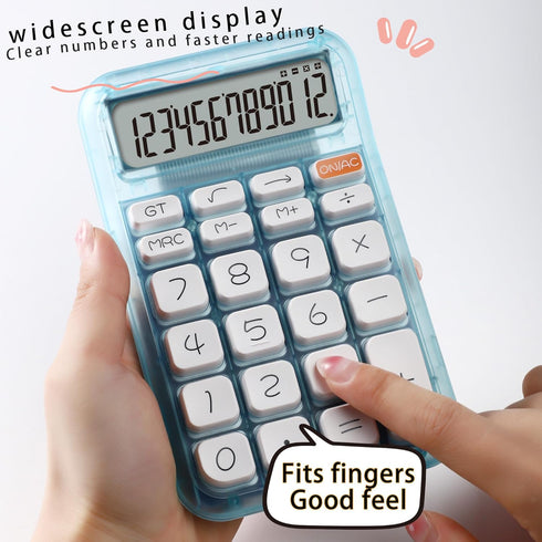 Mechanical Switch Calculator,12 Digits,Large LCD Display,Purple Calculator Big Buttons,Cute Calculator,Calculators Desktop Calculator,Aesthetic Ca...