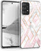 kwmobile Case Compatible with Samsung Galaxy A52 / A52 5G / A52s 5G - Case Clear TPU Cover with Design - Glory Mix 2 Rose Gold/White/Dusty Pink...
