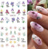 12 Sheets Flower Nail Stickers Decals Spring Summer Nail Art Stickers Floral Butterfly Dragonfly Water Transfer Nail Decals Colorful Nail Art Supp...